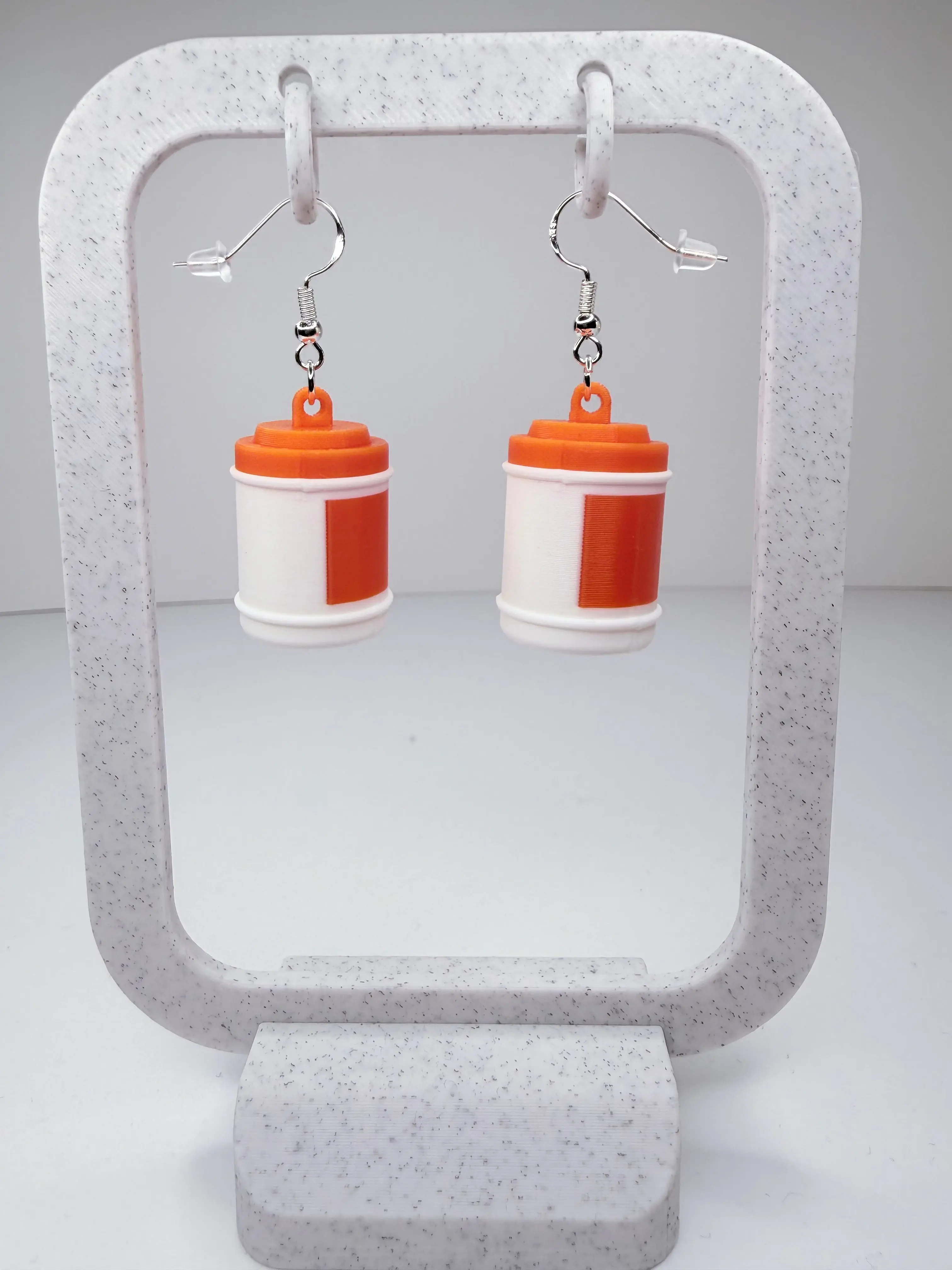 Nurse Fashion Earrings Accessory - Orange Disinfectant Wipes Included for Jewelry Care