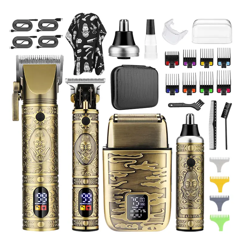 IRUIBEAUTY 740 Rechargeable Industrial Grade Bald headed Best Snag-free technology Hair Trimmer Stainless Steel T Blade Beard Men Shaver Hair Cutting Machine For Household Barber Use Brush Clipper hair clippers barber equipment