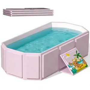 Portable Folding Bathtub for Babies, Newborn, Eco-Friendly Safe Plastic Design, Foldable, Easy to Clean Durable Construction, Comfortable Bathing Experience, Gentle Bathing Space