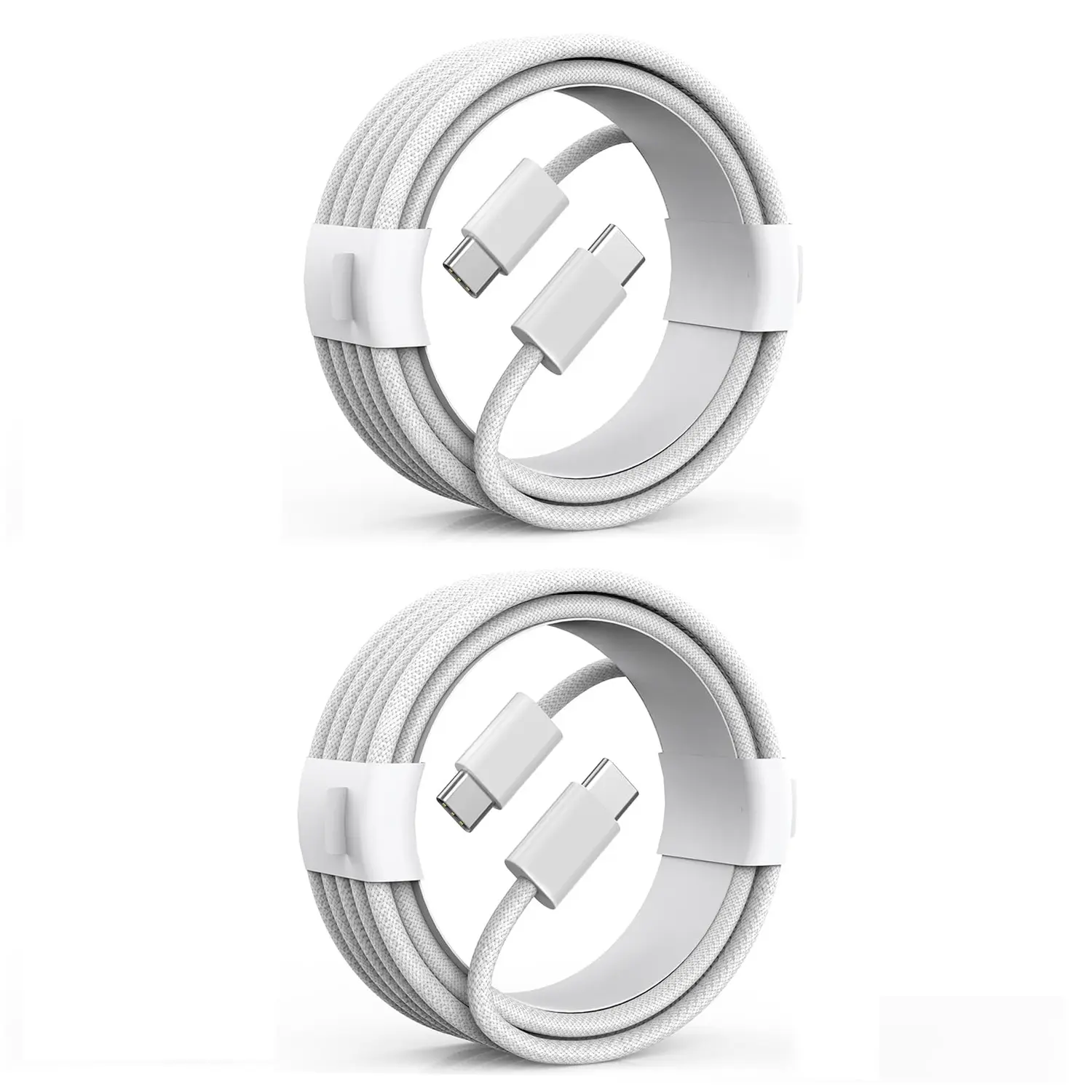 2-Pack 60W USB-C to USB-C Charging Cables, 6.6ft Braided Nylon Type-C Fast Charger Cord with 1-Year Warranty, Compatible with iPhone 17/16/15, MacBook Pro, iPad Pro/Air, Samsung S24/S23 Series Mobile Cellphone & Smartphone Devices,techvibes