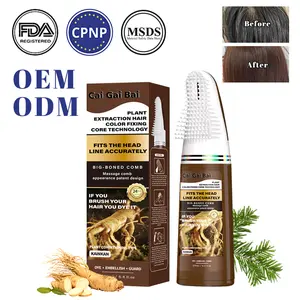 2-in-1 Hair Coloring Comb Ombre Chestnut Brown Haircare Gentle Specially Designed to Cover GrayHair hair color