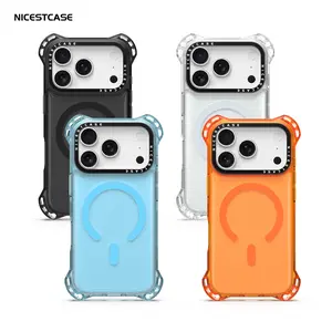 NICESTCASE MagSafe shockproof phone case for iPhone 16/17 series · Transparent TPU+PC protective case · 7.5 m drop resistance, prevents yellowing, reinforced corner cushioning, compatible with magnetic attachment
