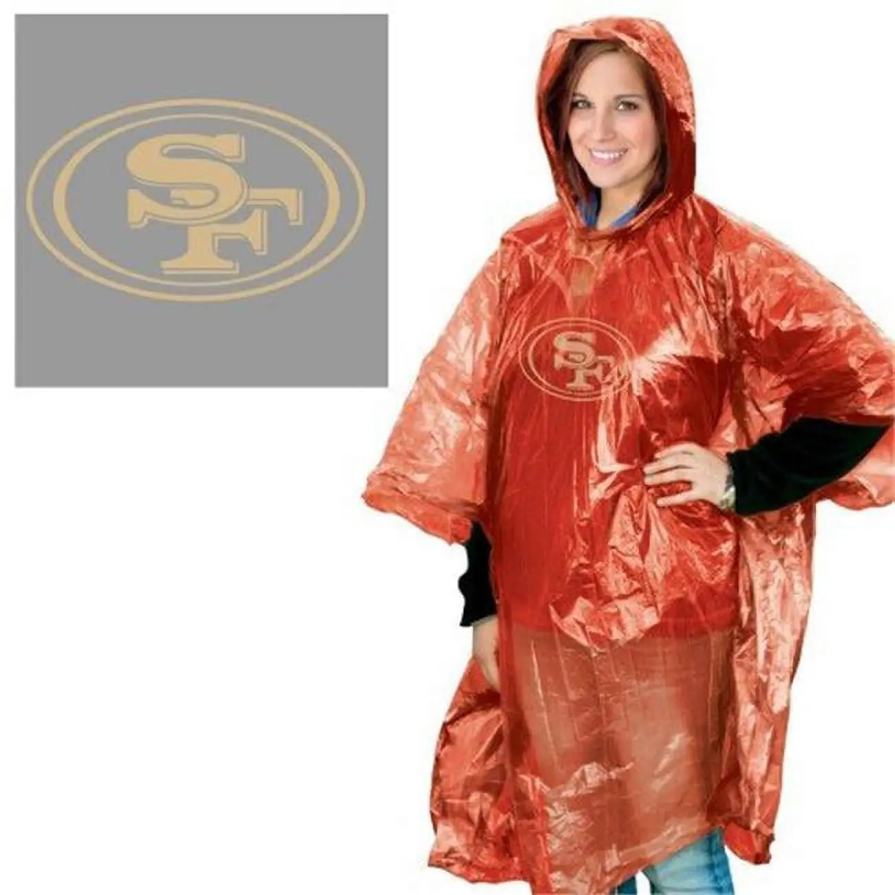 212 MAIN Unisex Lightweight Premium Waterproof Keep Dry Raincoat - Poncho Style Raincoat with Team Logo, Durable Protection for Outdoor, Home Use, Keep Dry Raincoats, Poncho Style Raincoats