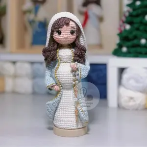 Crochet Our Lady of Expectation Doll: Pregnant Virgin Mary, Catholic Marian Statue