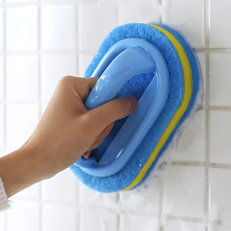 1 Magic Dual Sided Scrubber and Sponges for Effortless Cleaning - Ideal for sparkling kitchens and bathrooms, including glass, walls, toilets, and ceramics, Tile Scrubber, Bathroom Cleaning Tool