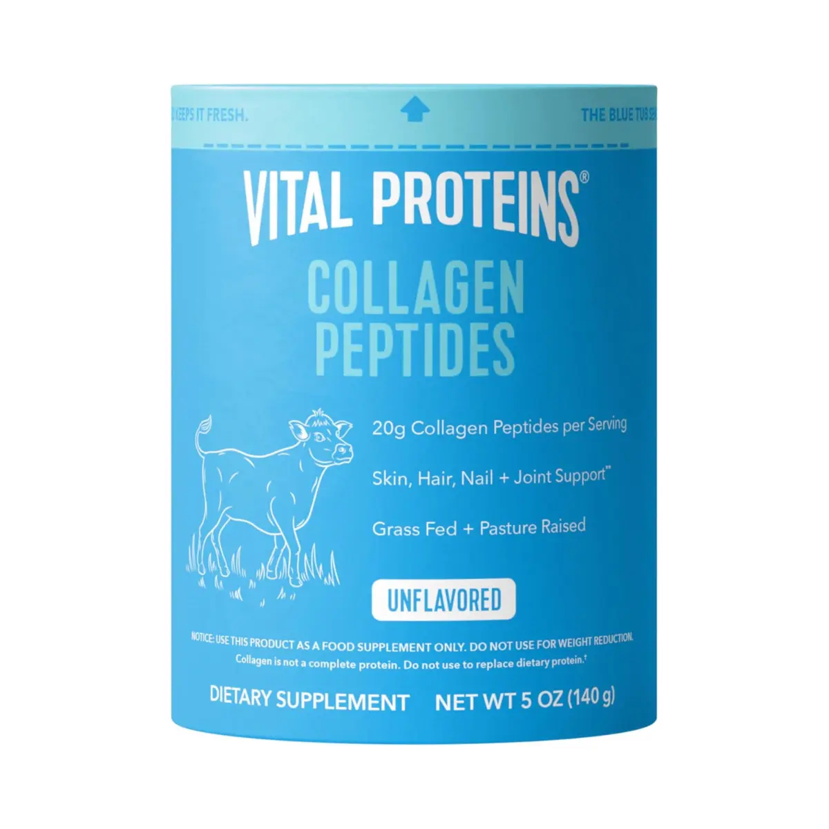 Vital Proteins Collagen Peptides Powder Advanced with Hyaluronic Acid & Vitamin C, Collagen Supplements, Unflavored, 12 Servings