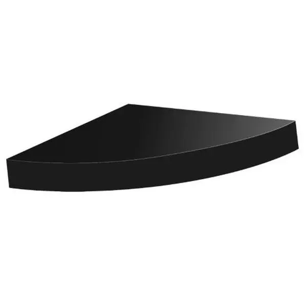 212 MAIN Amore Designs GRD1212BK 12x12 in Black Wood Corner Shelf - Wall Mount Compatible, Decor, Corner Space-Saving, Hidden Brackets