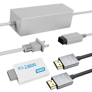 3 in 1 Wii to HDMI Converter, Come with Power Cord AC Adapter  and 4.92FT High Speed HDMI  Accessories Bundle Kits(Not for Wii U)