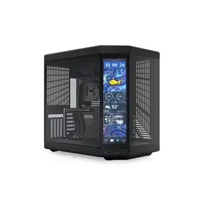 HYTE Y70 touch infinite Dual Chamber ATX Mid Tower Modern Aesthetic Case With Integrated 2.5K LCD Touchscreen - Pitch Black