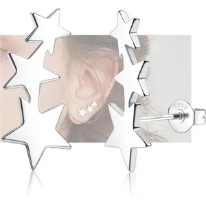 CASSIECA Women's Hypoallergenic Small Star Stud Casual Earrings Set, Trendy Daily Fashion Jewelry, Summer Vibes Gifts for Women