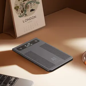 AI voice recorder with Chatgpt support, intelligent noise reduction, 100 language options, and voice-to-text transcription for office meetings and business use; operates up to 10 meters away