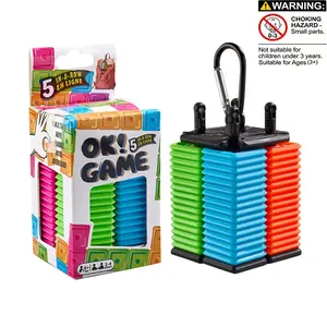 Portable Five-in-a-Row Game, 1 Box Colorful Family Strategy Board Games, Family Fun Game, Tabletop Games, Interactive Party Entertainment Toy for Family Party Gathering