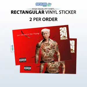Funny Trump Get Elected or Die Trying rectangle vinyl sticker