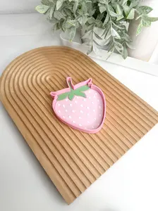 Strawberry Tray Trinket Desk Organizer For Crafts & Office Space Organize Small Parts Paper Clips Beads Rhinestones Charms & Jewelry Pieces