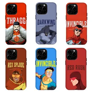 Bold Trendy 1nvincible Series Hero Graphic Phone Case, Colorful Cartoon Character Design For iPhone 11 12 13 14 15 16 17 Pro Max