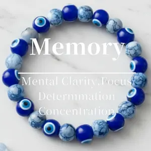 Celestine Evil Eye Bracelet - 8mm Blue Demon Eyes, Elastic Design, Perfect for Daily Wear and Special Occasions - Greek/Roman Amulet Jewelry Gift, Vintage Style, Accessories for All Seasons, Daily Wear Bracelet | Vintage Style Bracelet | Elastic Bracelet