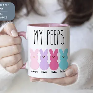 My Peeps Custom Easter Spring Coffee Mug Spring Kitchen Decor Easter Decor Easter Mug Spring Mug Housewarming Gift Easter Gift