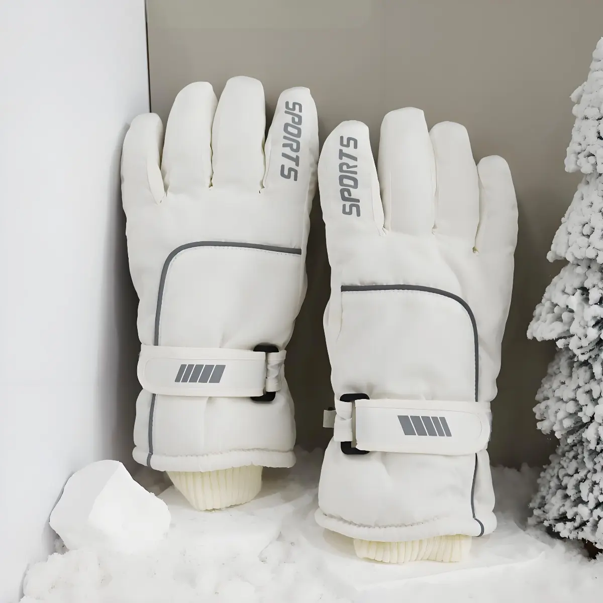 Winter Ski Gloves for Men Women Waterproof Touchscreen Gloves Thermal Cold Weather Motorcycle Riding Cycling Snowboard Outdoor Sports Windproof Anti Slip Grip Reflective