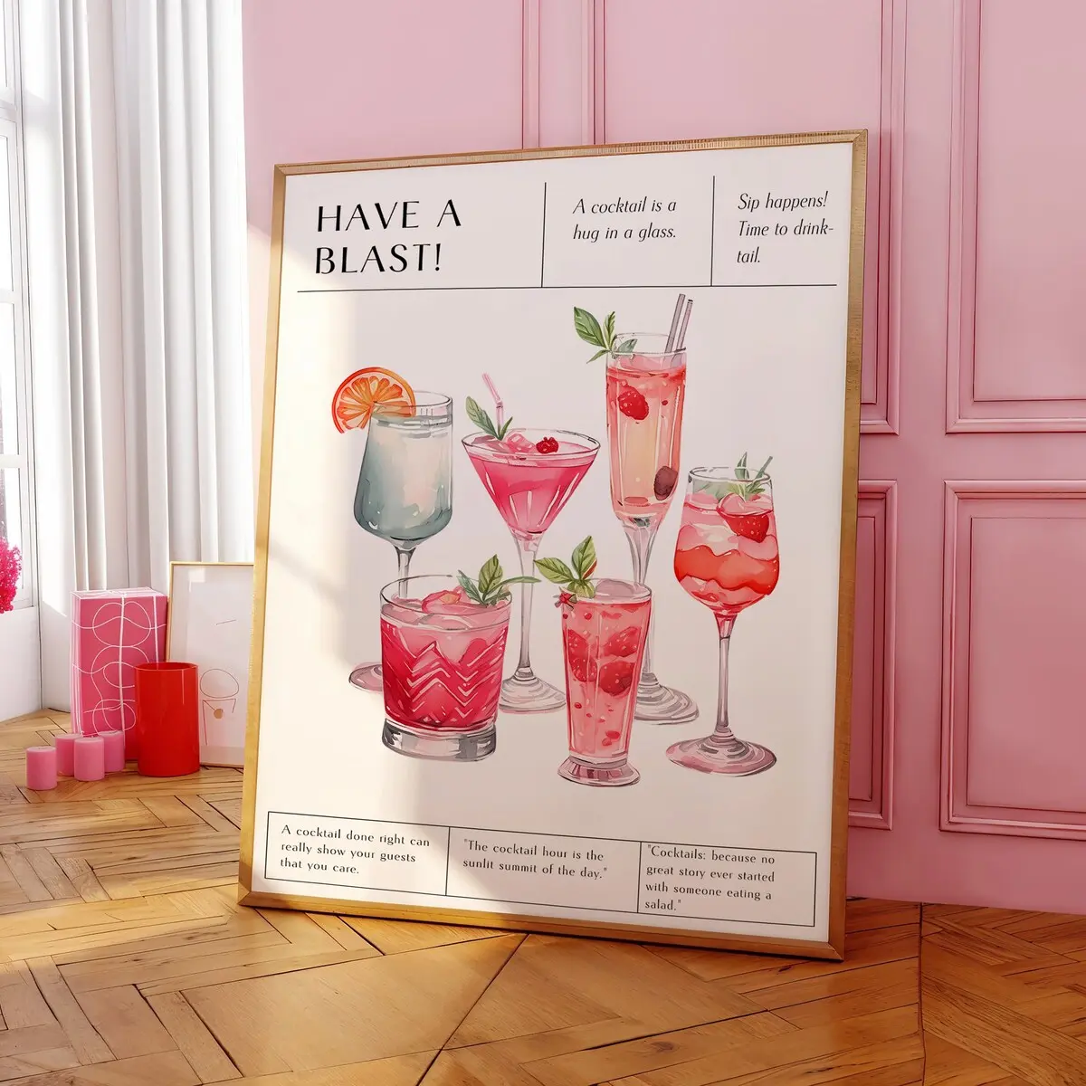 Aesthetic Wall Art Print - Kitchen And Bar Poster, Printable Drink Art, Trendy Poster, Cocktail Wall Art, Room Decor, Unframed