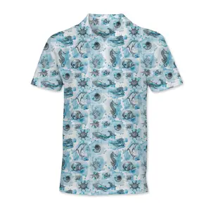 Hooligan Signature Sea Life Polo Shirt - Standout Performance Quick-Dry Golf Polo Shirts for Men