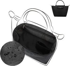 DGAZ Lightweight Purse Organizer Insert for Longchamp-Le Pliage Original Series Bag,silk and DupontPaper handbag inner for Luxury Bag