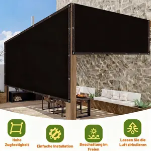 Outdoor Blackout Mesh Fabric, 10x13 ft 90% Blackout UV-Resistant Waterproof Material with Reinforced Grommets for Camping, Patios