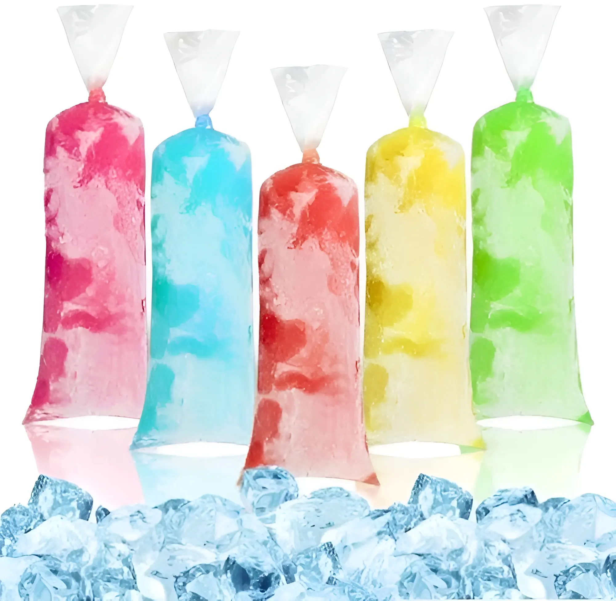 100 Ice Candy Plastic Bags - 4x12 Bolsas para bolis de hielo mexicanos Freeze Icepop Bags Popsicle Mold bolsas para helados caseros Popsicle Wrappers Yogurt Ice Cream Smoothie Mold Bag