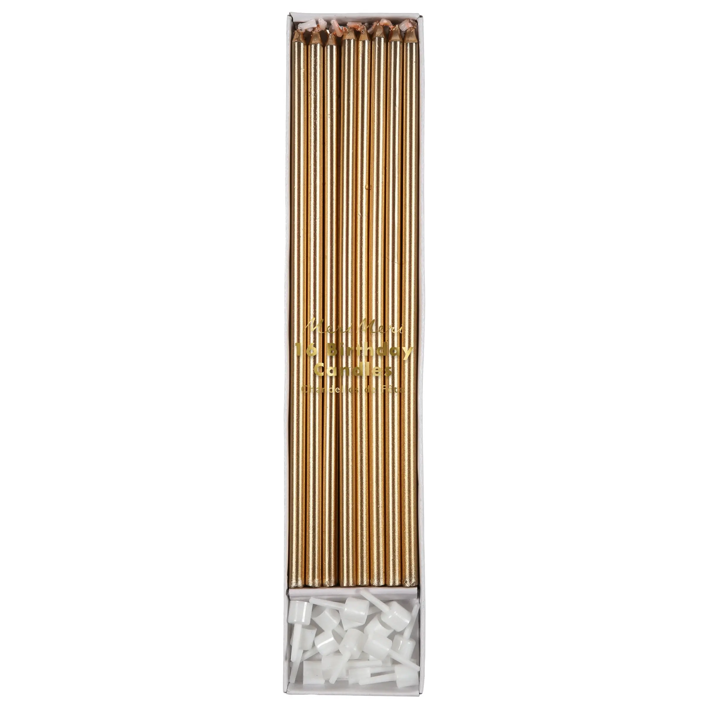 Gold Long Candles (x 16)