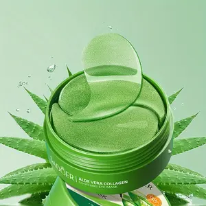 Aloe Vera & Collagen Crystal Eye Mask, 60pcs/box Moisturizing Eye Care Mask, Firming and Hydrating Eye Masks, Eye Care Product for Women & Men, Hydrating Eye Patches