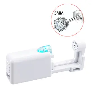 Funky Stainless Steel Cubic Zirconia Earrings With Ear Piercing  Set, For Daily Decoration