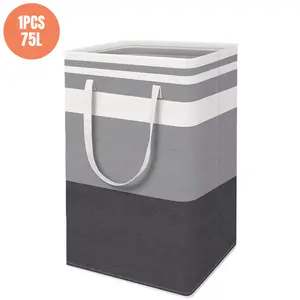 1-Pack 75L Freestanding Laundry Hamper, Collapsible Waterproof Basket with Handles, Convenient Clothes Organizer
