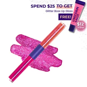 Unicorn Snot Quiet Riot 2-in-1 Glitter Lip Duo – Creamy Matte Lipstick & Duochrome Gloss Set, Plastic-Free Glitter, Vegan