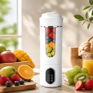 Portable USB Rechargeable Mini Juicer - Compact Design for Smoothies, Milkshakes & Smoothies - Ideal for Home, Office & Travel, Smoothie Maker, Portable Juice Blender