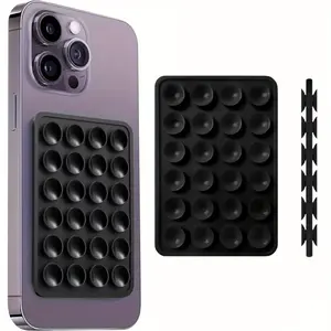 Silicone suction cup phone case holder, Phone accessory, Phone Mount, double-sided hands-free strong grip holder, suitable for selfies and videos, suitable for iPhone and Android phones, hands-free viewing, video recording, compact design, flexib