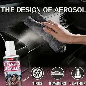 100ml Interior Detailer Restorer Polishes for Leather Multifunctional Automotive Polish for Cleaning Rubber Plastic and Leather Surfaces Inside Vehicles Clean and Protect Car Truck Safe Auto Detailing Supplies