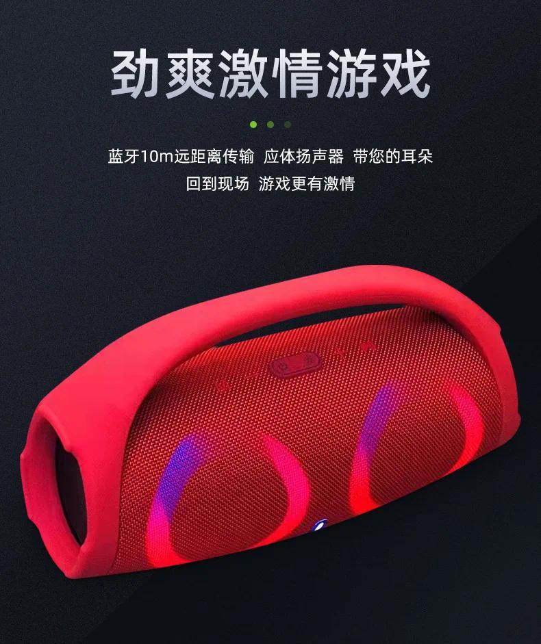 100W High Power Bluetooth Speaker Portable RGB Colorful Light Waterproof Wireless Subwoofer 360 Stereo Surround TWS FM Boombox for Smartphone Audio 23.1 x 9.3 x 12.7CM