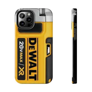 Dewalt Logo Tough Phone Case, Durable Phone case for Iphone, Samsung, iPhone 16/15/ 14/13/12/11/8/7, XR, XS, X, Pro Max, Plus Mini, Free Gift