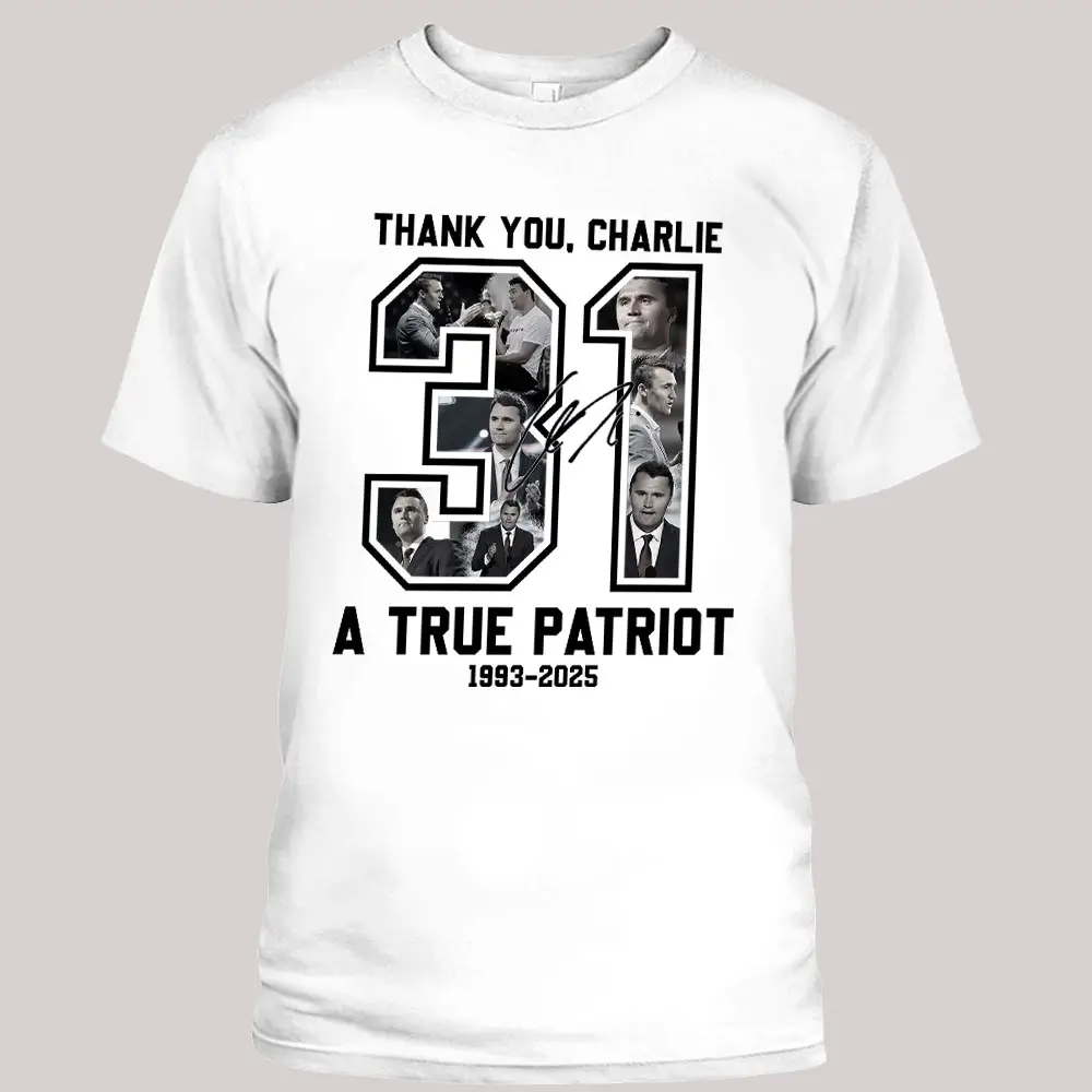RIP Charlie Kirk Shirt | True Patriot Graphic Tee, Rest In Peace Charlie Kirk, Thank you Charlie Tee