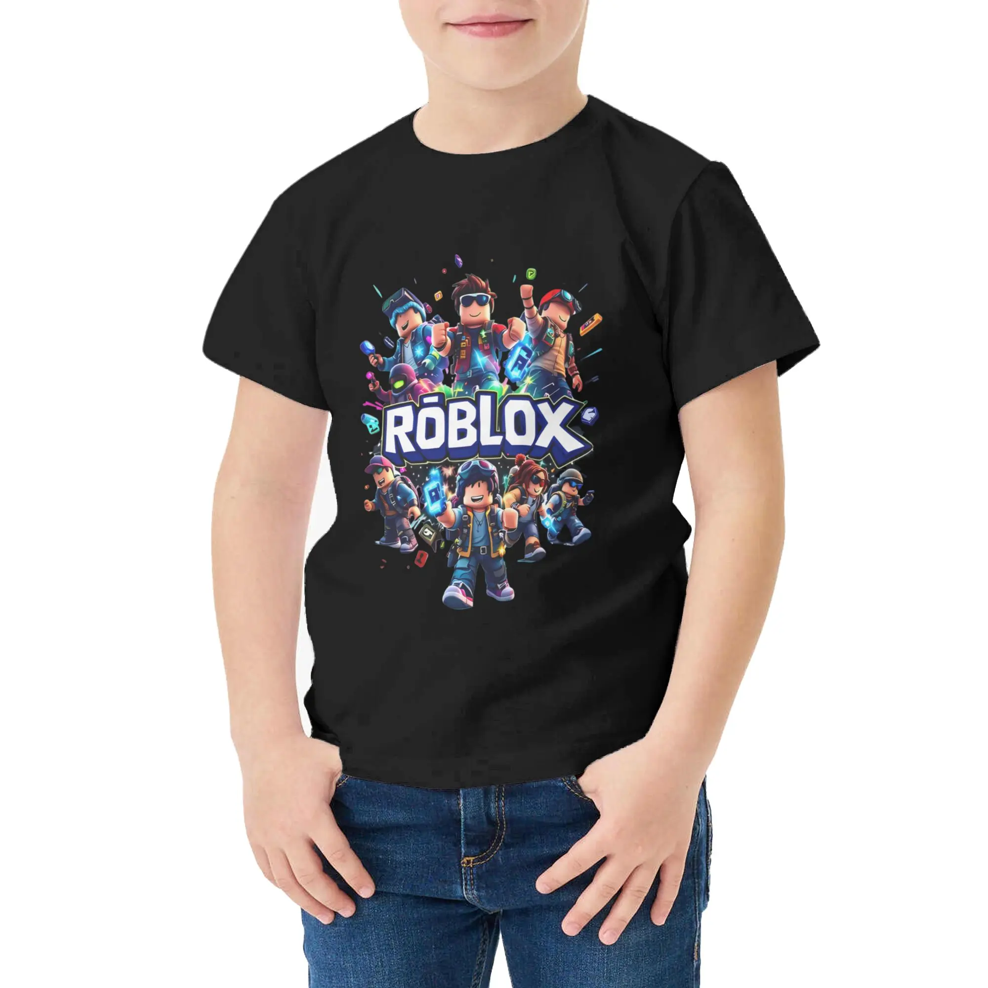roblox shirt Game Crew-neck top T-shirt Graphic Short-Sleeve T-Shirt