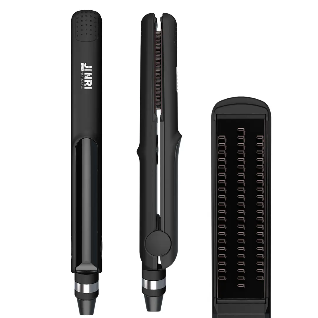 JINRI 3 in 1 Hair Straightener Brush Hair Crimper Hair Straightener,Heated Hair Straightening Brush Flat Iron for Smooth, Anti Frizz Hair,Electric Hair Brush Straightener,Hot Brush for Styling,Black,back to school,back to school haul