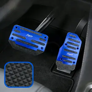 Universal anti slip aluminum pedal cover easy clip on for cars and SUVs high-performance brake pads and accelerator pedals without drilling.