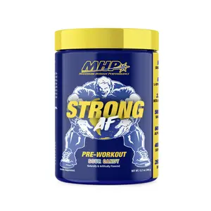 MHP STRONG AF Pre-Workout Muscle Building Strength Performance Creatine Shilajit Beta Alanine Citrulline Alpha-GPC 40 Servings