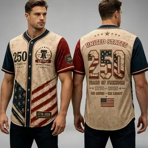 USA 250th Anniversary Baseball Jersey, Vintage US Flag Jersey, Independence Day Patriotic Celebration Jersey Outfit # TikTokMadeMeBuyIt # USA250 # PatrioticFlag # 1776To2026 # Independence Day # AmericanPride # 250th Anniversary # Baseball Jersey
