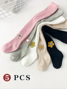 Girls' Spring & Fall Leggings, Medium Thickness, Comfortable Fit, Casual Wear, Ideal for Daily Use, Playful Look, Youthful Aesthetic, Perfect for Everyday, Youthful Appearance
