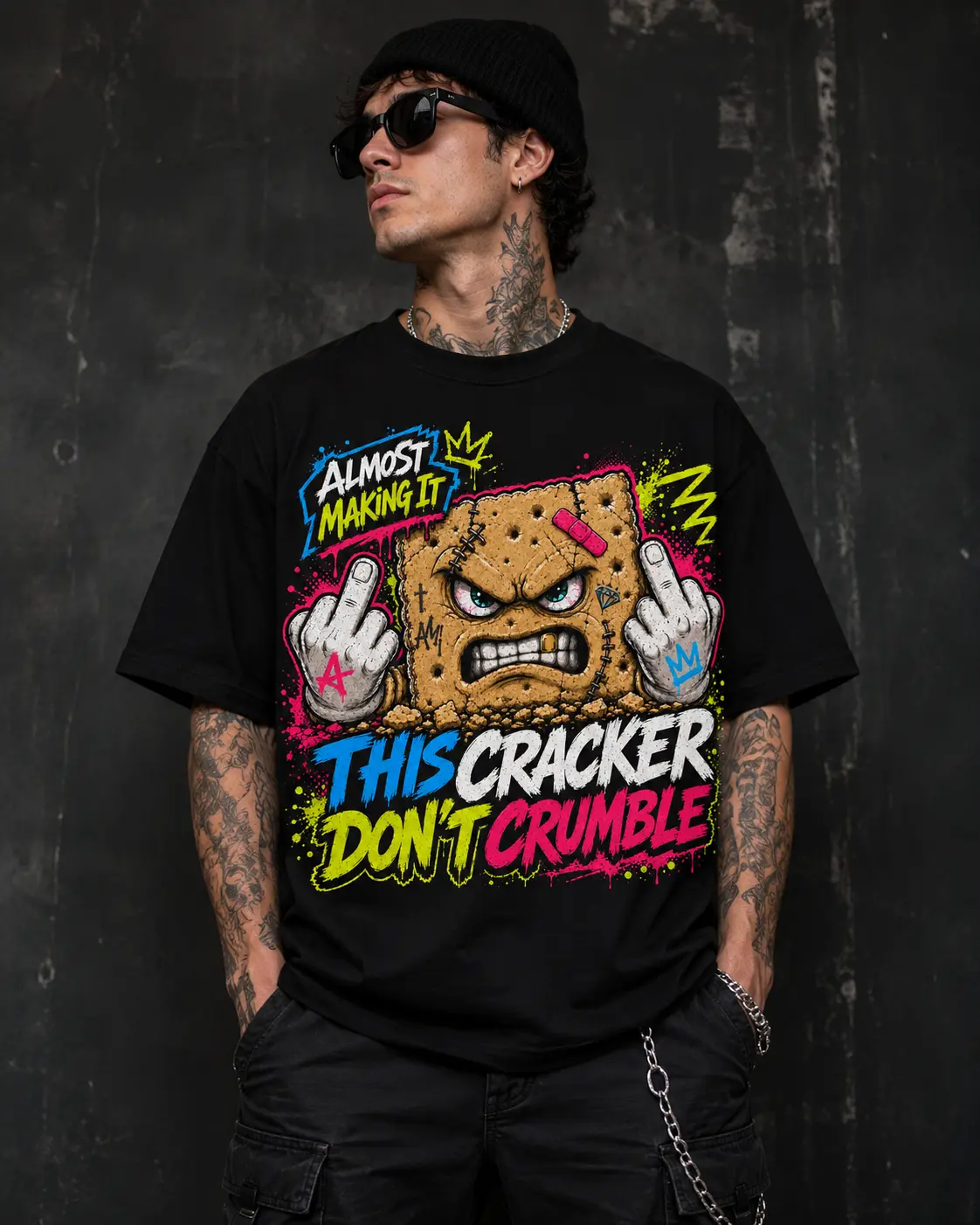 AMI “Cracker Don’t Crumble” Statement T‑Shirt