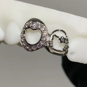 Custom Kitty Teeth Grillz 925 Silver Grill Open Face Vvs Moissanite Grillz