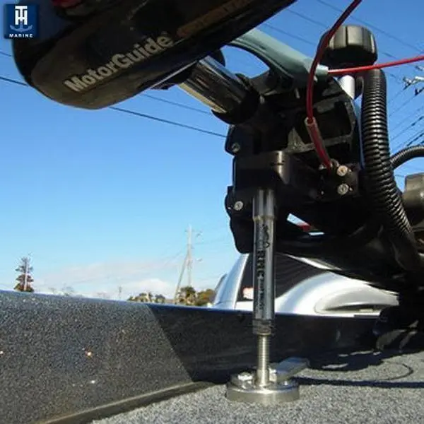 T-H Marine Supplies Troll-Tamer RMC-108-DP Trolling Motor Stabilizer Lock, Clamp-On Stainless Steel Bracket, Durable in Roughest Conditions with 5"-8" Spacing, Fits Riptide & Motor Guide Xi5, Auto Pilot, Riptide Models, Metal, Secure Hold, Digital Motors
