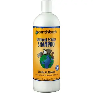 earthbath, Oatmeal & Aloe Dog Shampoo - Oatmeal Shampoo for Dogs, Itchy, Dry Skin Relief, Dog Wash, Made in USA, Cruelty Free Pet Shampoos - Vanilla & Almond, 16 Oz (1 Pack)