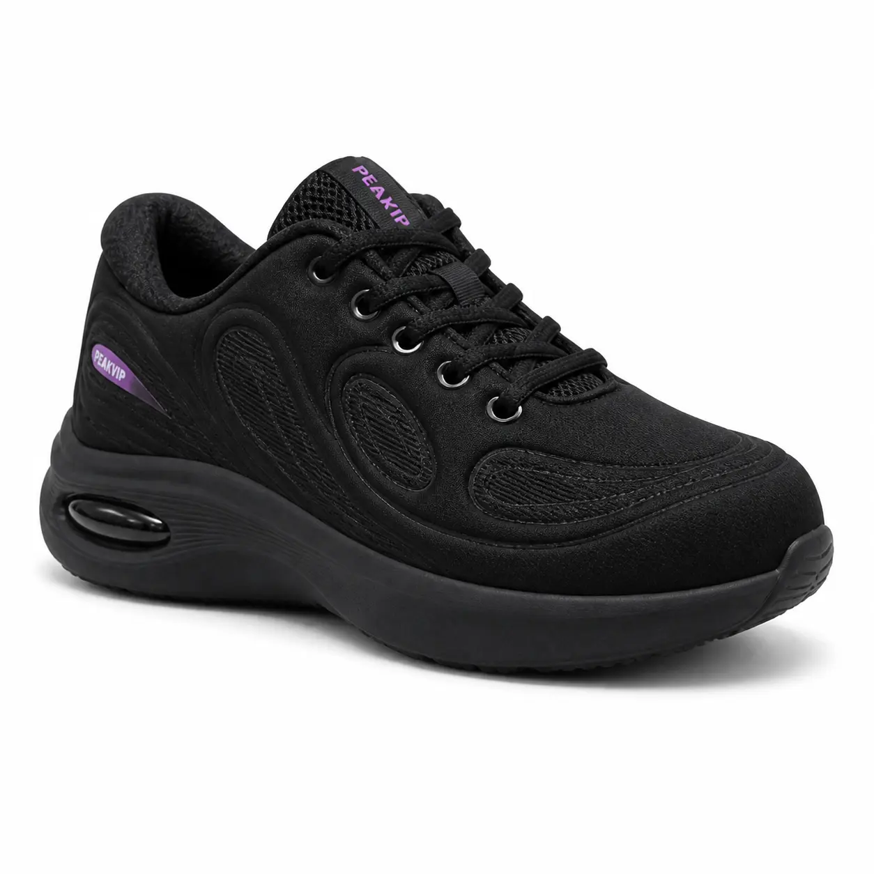Steel Toe Shoes for Women, Wide Toe Box Lace-Up Work Sneakers, Lightweight Water-Resistant Safety Shoes for Warehouse and All-Day Standing