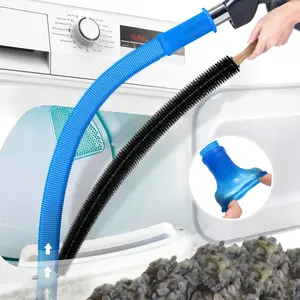 Sealegend 2 Pieces Dryer Vent Cleaner Kit Compatible with All Vacuum Cleaner, Dryer Lint Brush and Vacuum Hose Attachment with Stretch Universal Connector, Quickly Lint Remover
